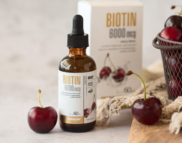 Biotin 6000 mcg bottle and box