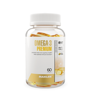 Omega-3 Premium in a plastic bottle