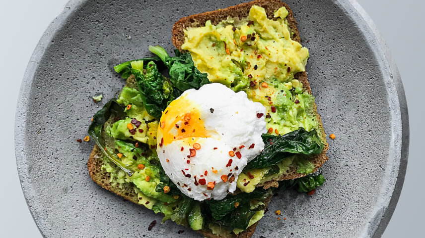 Avocado Toast With Arugula Greens