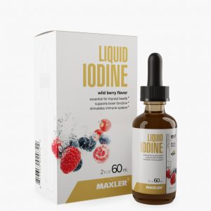 Liquid Iodine bottle and box