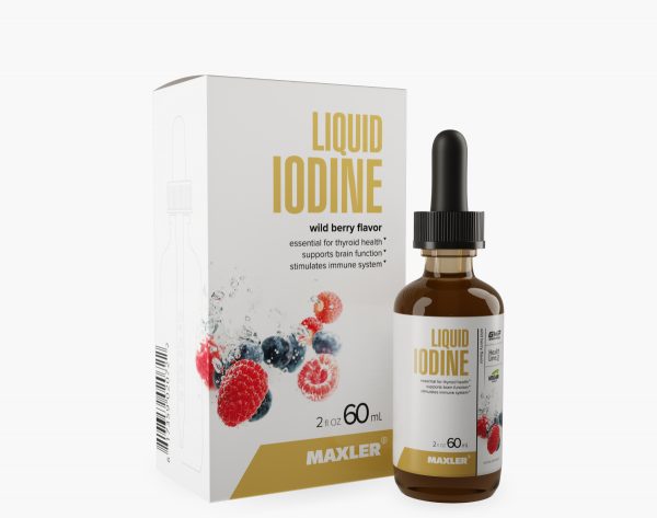 Liquid Iodine bottle and box